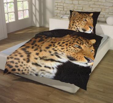 Bettwäsche Leopard Makro - Mikrofaser - 135 x 200 cm - Afrika Style